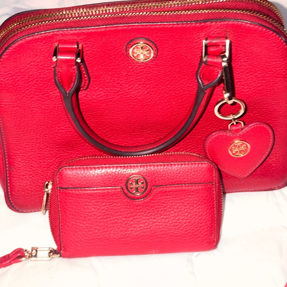 Tory Burch Cherry Red Satchel